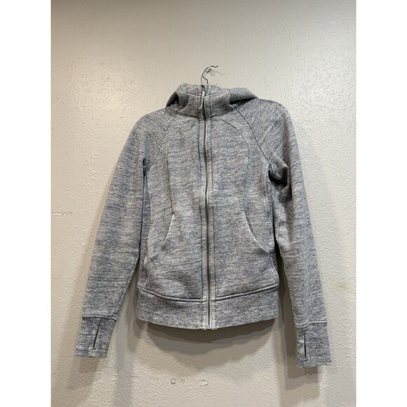 Lululemon Tops - Lululemon Athletica Scuba Hoodie Full Zip Heathered /Gray Women’s Size 6